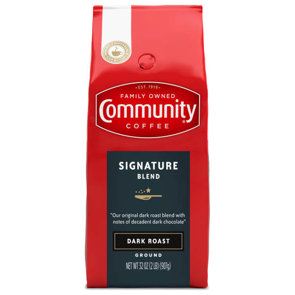 Community Coffee 32 oz. Ground Signature Dark Chocolate Blend Dark Roast Coffee